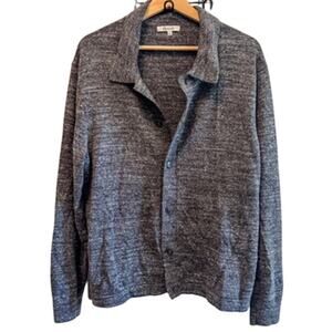 Madewell Grey Button Front Cardigan Fair Trade Cotton Blend Size M